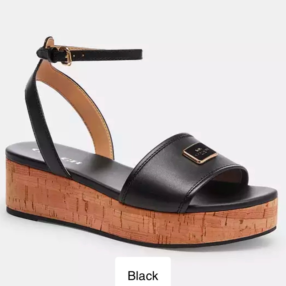 New Coach Tullie Black Sandal